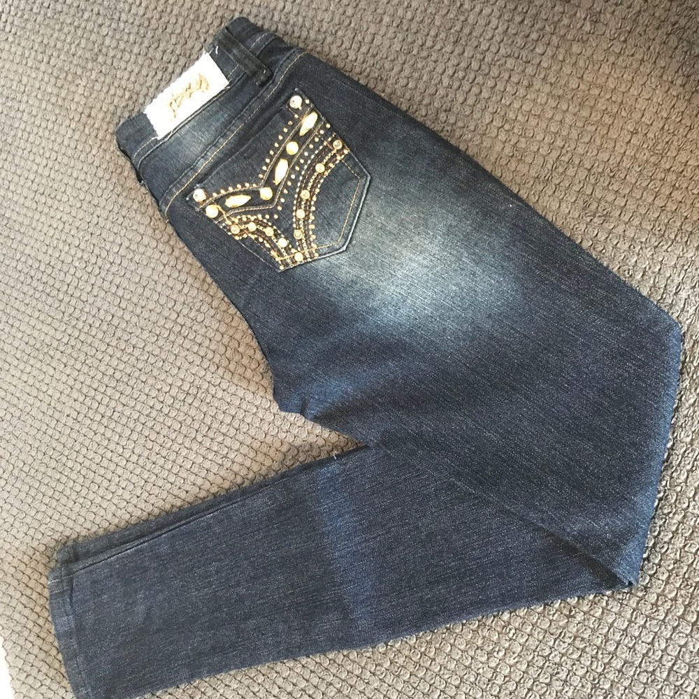 Embellished jeans
